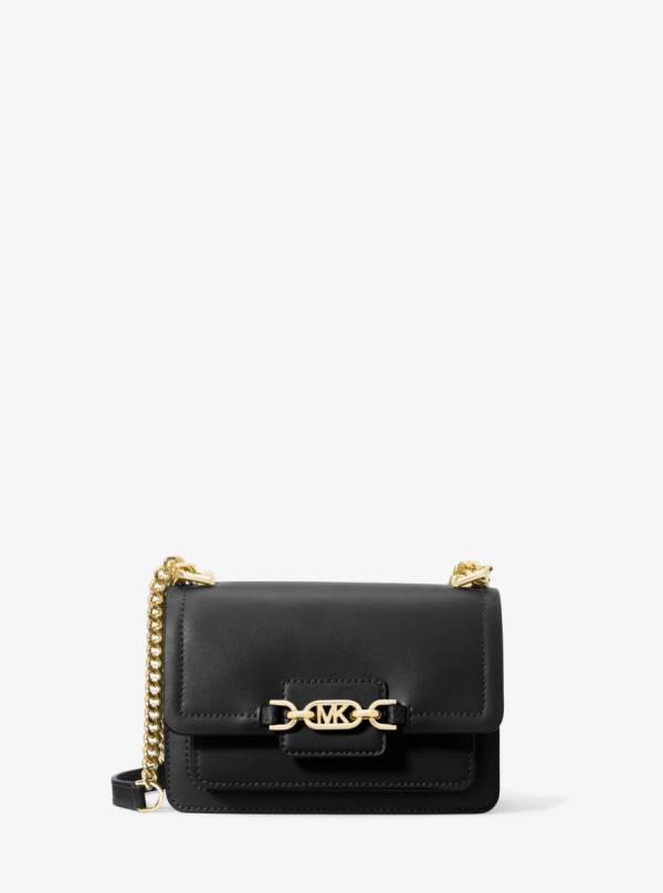 Damske Spojková Taška Michael Kors Heather Extra-Small Leather Čierne - Kabelky Michael Kors Lacne | TERUW-5093